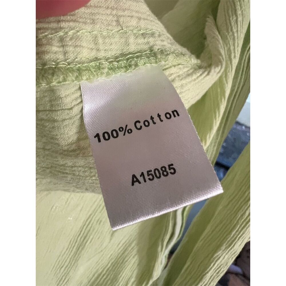 Appleseed's Petites Women's Green Button-Up Shirt Size S Long Sleeve - Picture 4 of 4